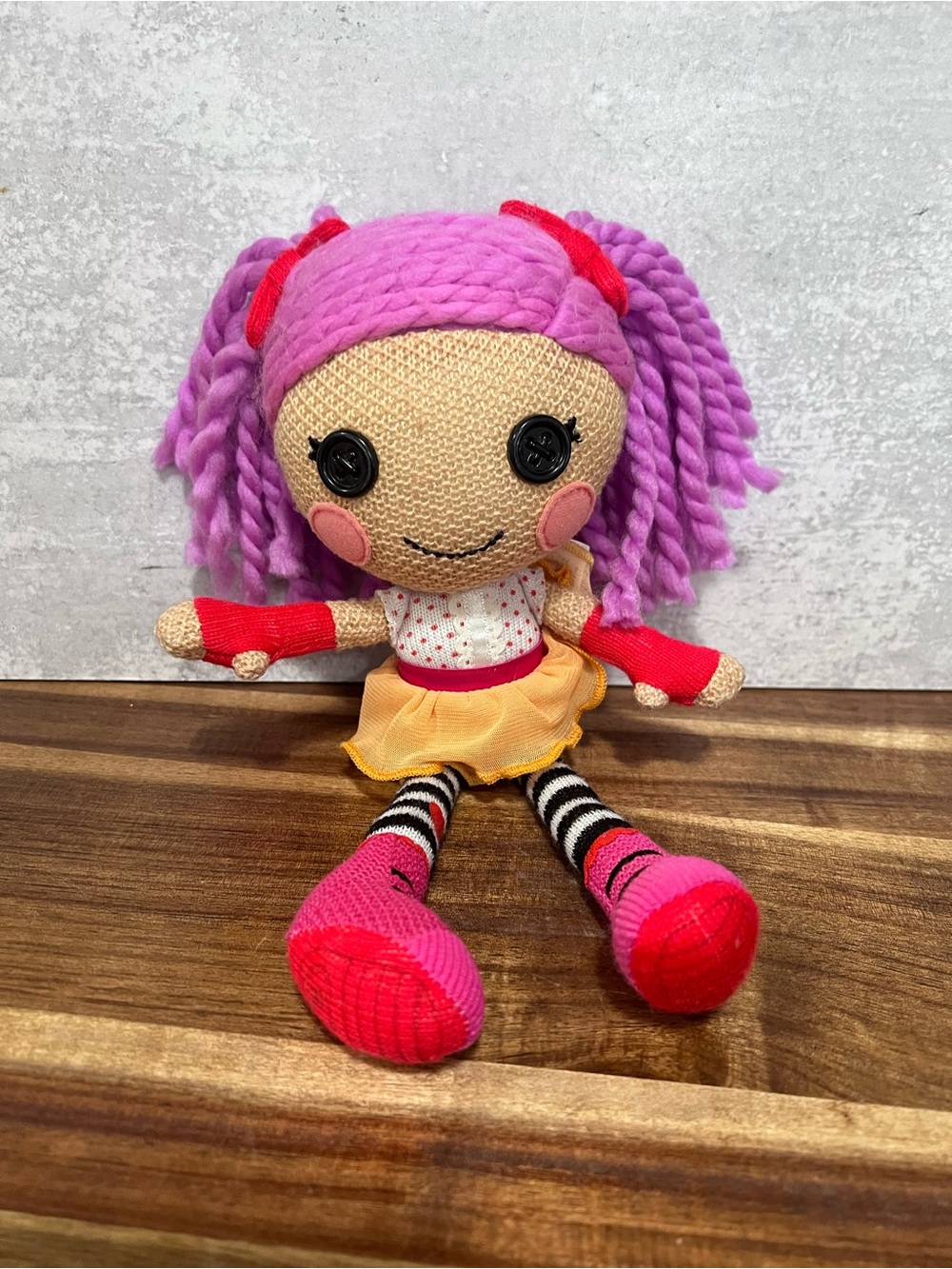 Plush Lalaloopsey Doll with Pink & Purple Hair – Kids Toy
